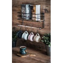 Seinähylly Linento Furniture Gwen, leveys 32cm, ruskea/musta