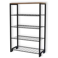 Kenkähylly Linento Furniture Nancy mänty/musta