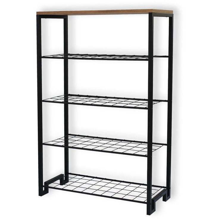 Kenkähylly Linento Furniture Nancy mänty/musta