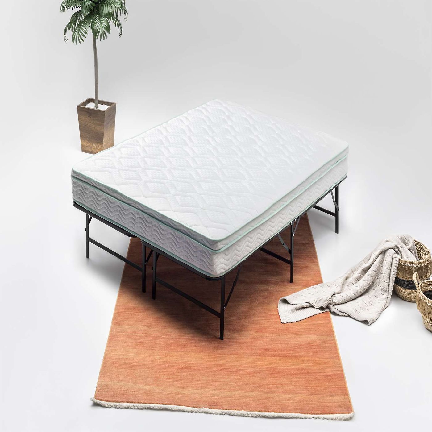 Taitettava sänky Liennto Furniture Katlanir, 160x200cm, ilman patjaa, musta