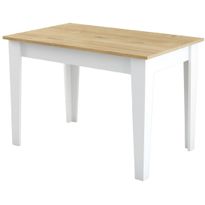 Ruokapöytä Linento Furniture Kiev 512 valkoinen/tammi, Verkkokaupan poistotuote