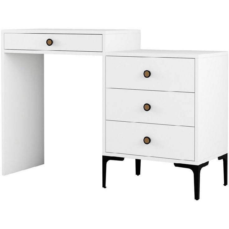 Meikkipöytä Linento Furniture Lizbon 556 valkoinen