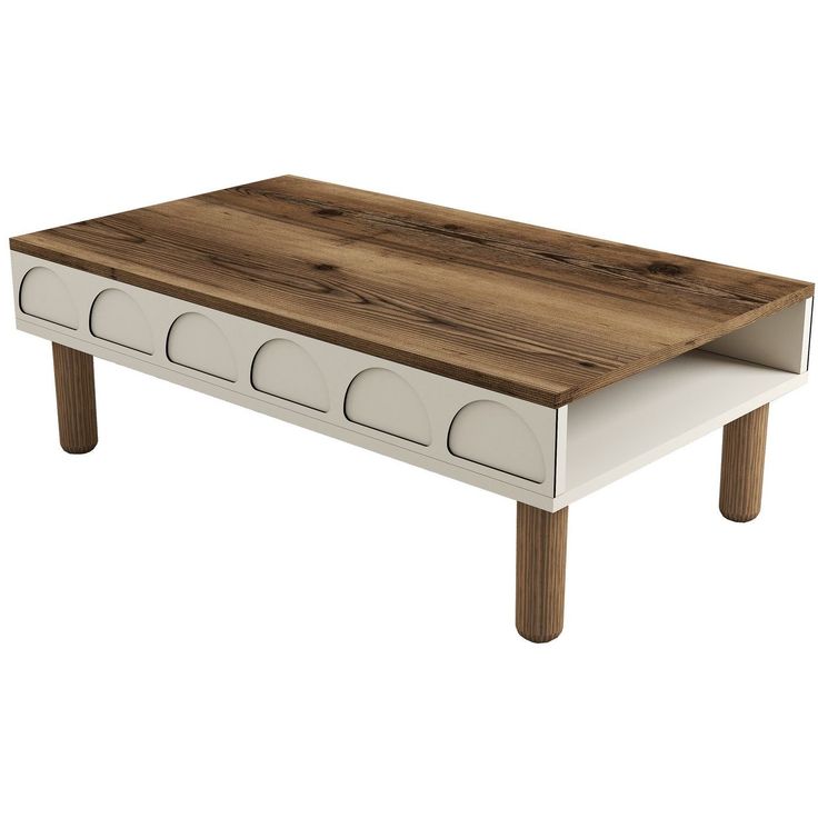 Sohvapöytä Linento Furniture Bohem 853 kermanvalkoinen/ruskea