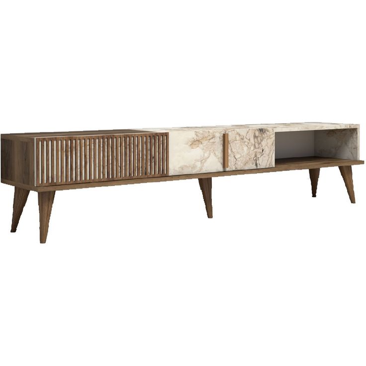 TV-taso Linento Furniture Milan pähkinä/valkoinen
