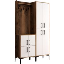 Säilytyskokonaisuus Linento Furniture Berlin BA, ruskea/valkoinen