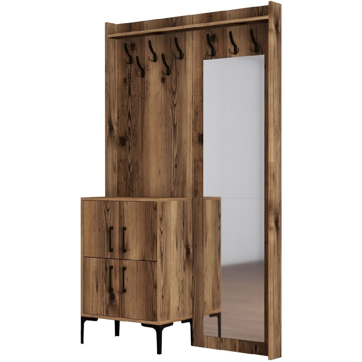 Vaatenaulakko Linento Furniture Berlin BC pähkinä