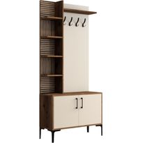 Säilytyskokonaisuus Linento Furniture Viyana 90cm, ruskea/valkoinen