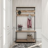 Vaatenaulakko Linento Furniture Girne, 105x192cm, ruskea