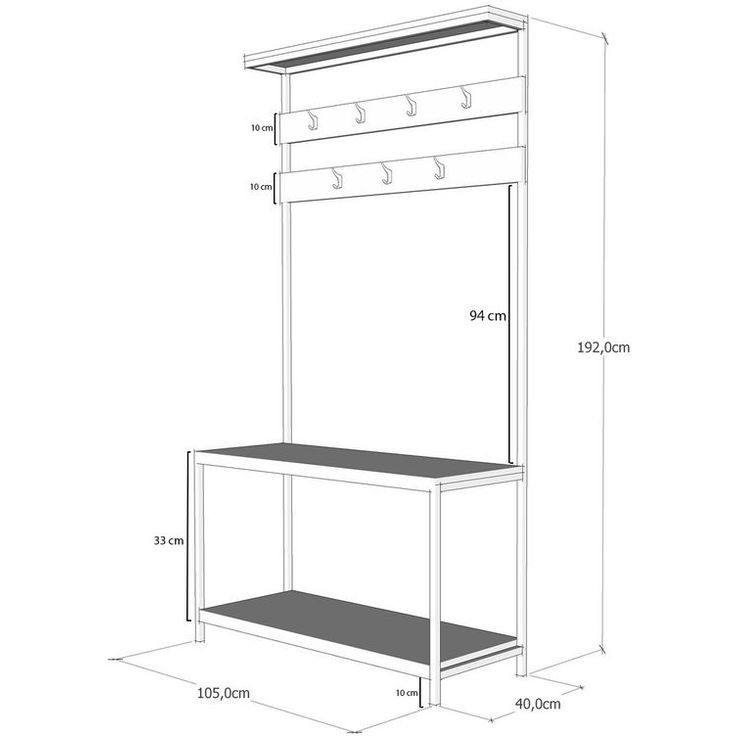 Vaatenaulakko Linento Furniture Girne, 105x192cm, ruskea