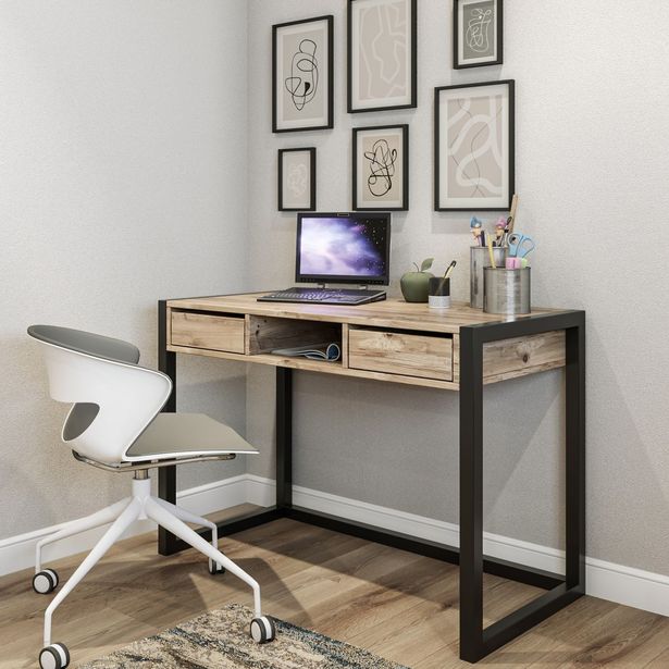 Työpöytä Linento Furniture Ogene, 105x55cm, ruskea