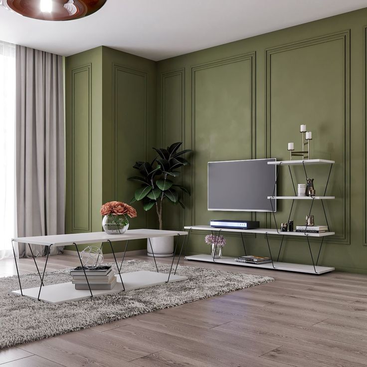 Olohuoneen huonekalusetti Linento Furniture Basak, valkoinen/musta