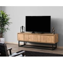 TV-taso Linento Furniture Tilsim, leveys 140cm, ruskea/musta