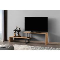 TV-taso Linento Furniture Ovit, leveys 153cm, ruskea/musta