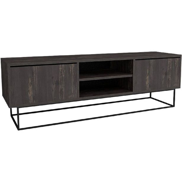 TV-taso Linento Furniture Escape 140 Rebab tummanruskea/musta