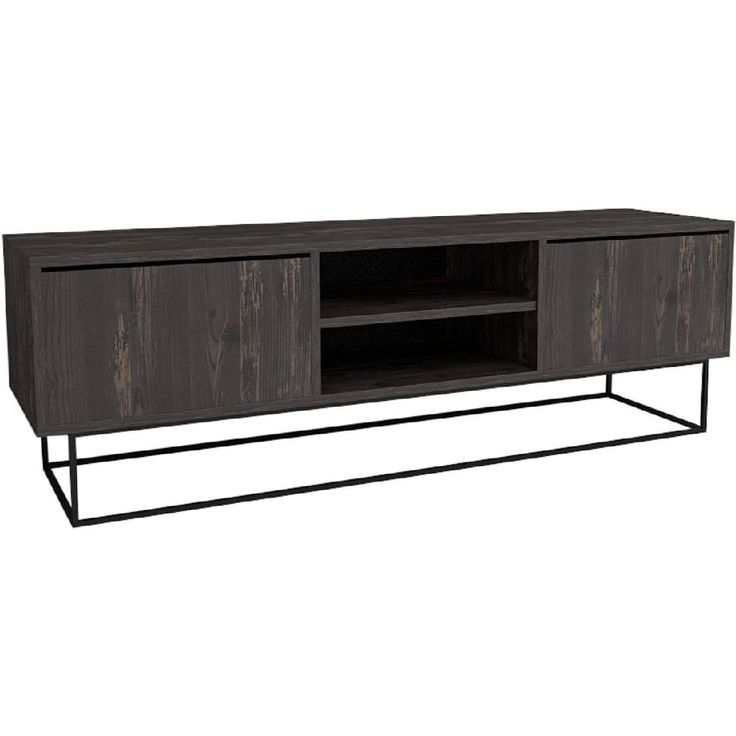 TV-taso Linento Furniture Escape 140 Rebab tummanruskea/musta