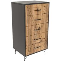 Lipasto Linento Furniture Planet antrasiitti/tammi