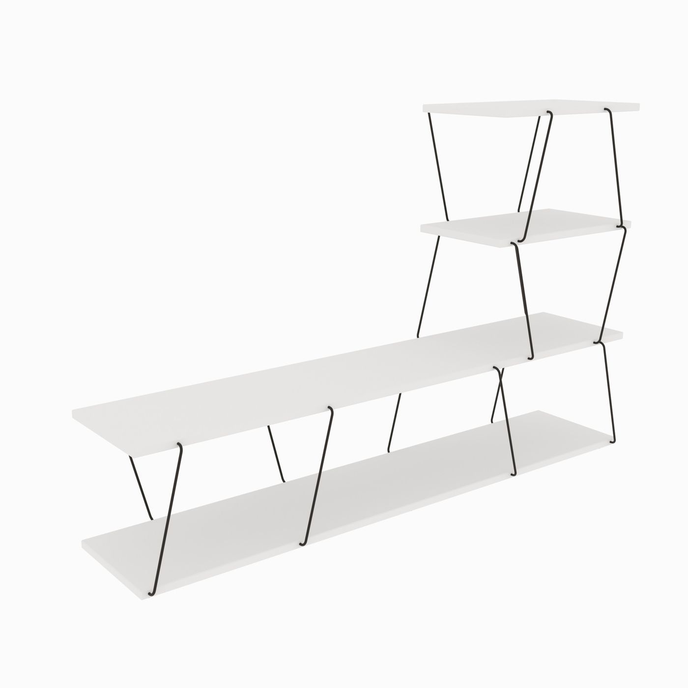 TV-taso Linento Furniture Ilgaz, leveys 150cm, valkoinen