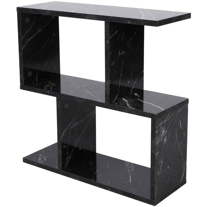 Sivupöytä Linento Furniture Life, 60x20cm, musta marmorijäljitelmä