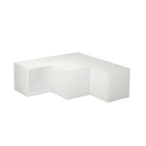 TV-taso nurkkaan Linento Furniture Compact, valkoinen, Verkkokaupan poistotuote