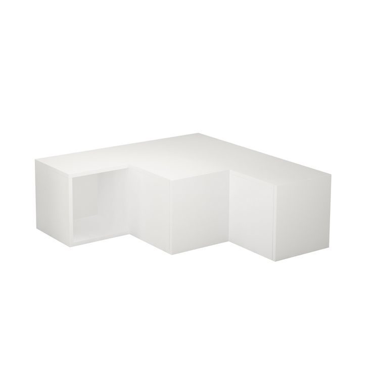 TV-taso nurkkaan Linento Furniture Compact, valkoinen