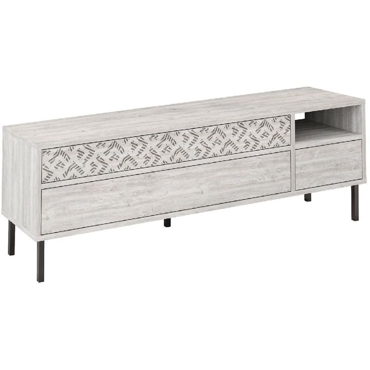 TV-taso Linento Furniture Heaton Ancient valkoinen