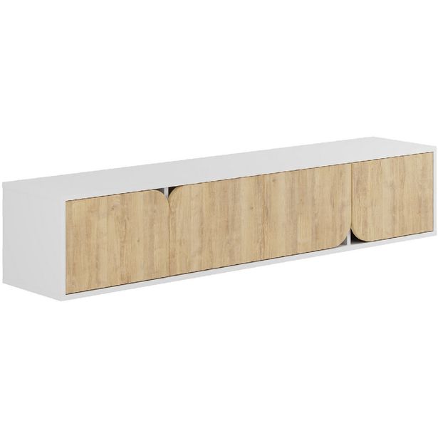 TV-taso Linento Furniture Spark 180 valkoinen/tammi
