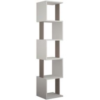 Kirjahylly Linento Furniture Piri, valkoinen/beige
