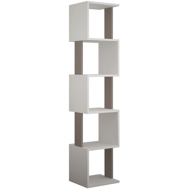 Kirjahylly Linento Furniture Piri, valkoinen/beige
