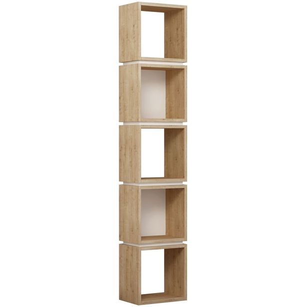Kirjahylly Linento Furniture Multi, ruskea/valkoinen