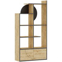 Kirjahylly Linento Furniture Half, antrasiitti/tammi