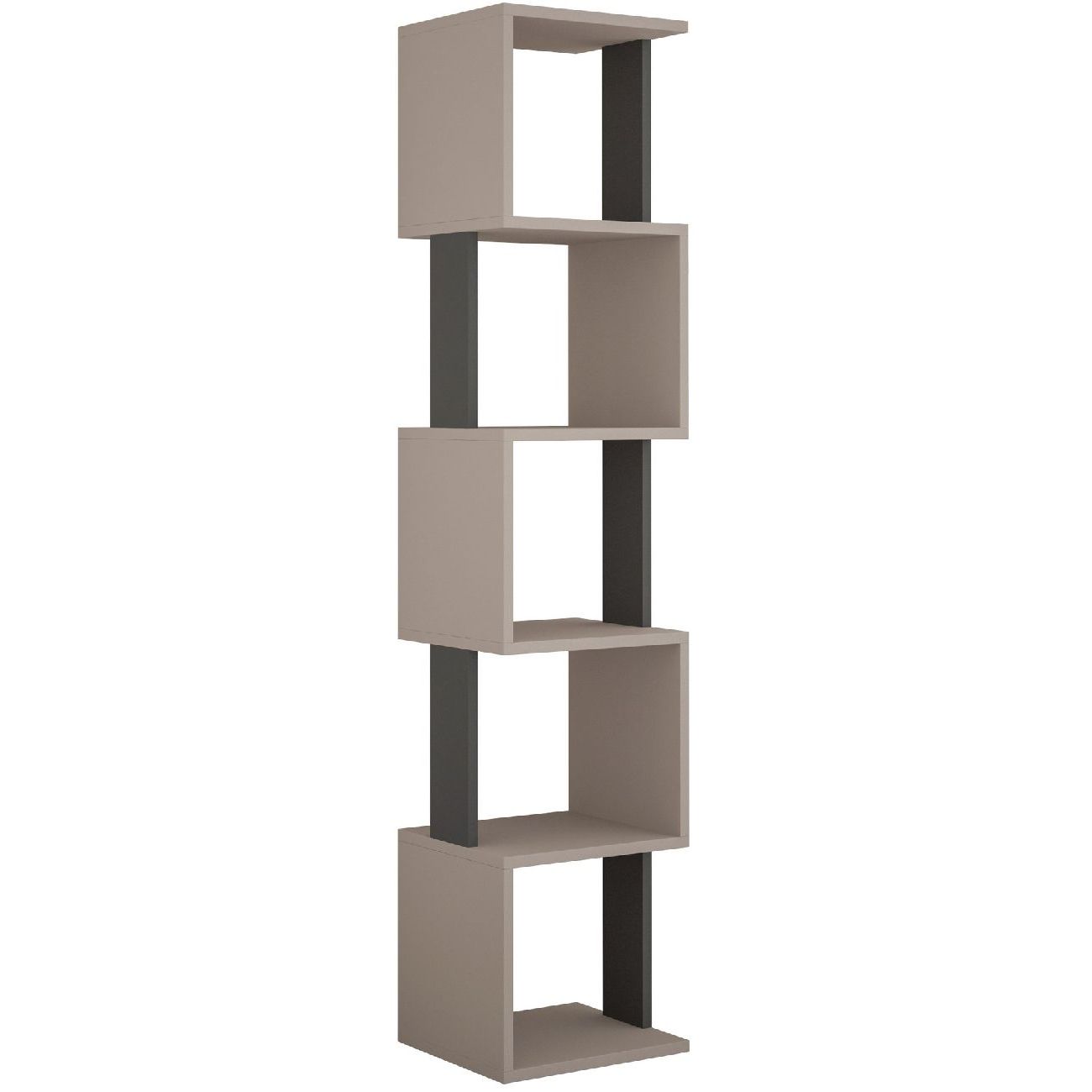Kirjahylly Linento Furniture Piri vaalea mokka/antrasiitti