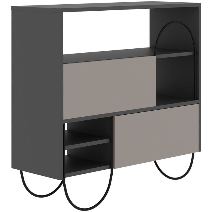 Kenkäkaappi Linento Furniture Norfolk, vaaleanruskea/antrasiitti