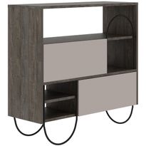 Kenkäkaappi Linento Furniture Norfolk, vaaleanruskea/tummanruskea