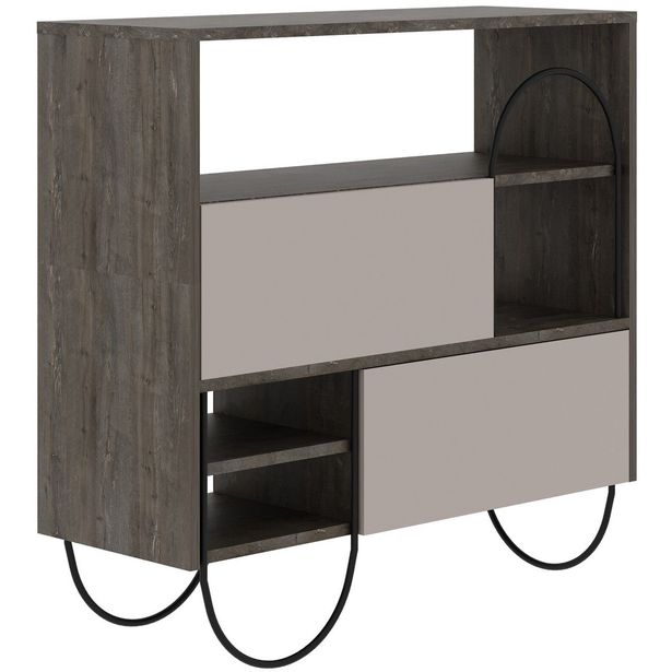 Kenkäkaappi Linento Furniture Norfolk, vaaleanruskea/tummanruskea