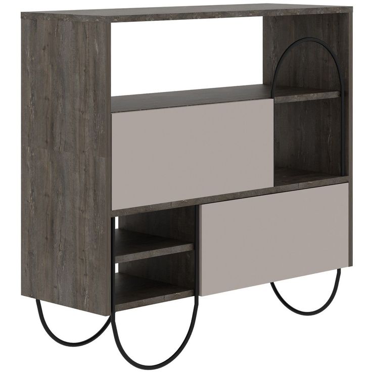 Kenkäkaappi Linento Furniture Norfolk, vaaleanruskea/tummanruskea