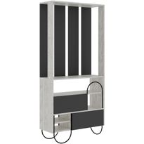 Säilytyskokonaisuus Linento Furniture Norfolk, vaalea puu/antrasiitti