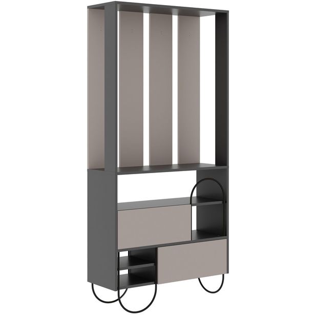 Säilytyskokonaisuus Linento Furniture Norfolk, vaaleanruskea/antrasiitti