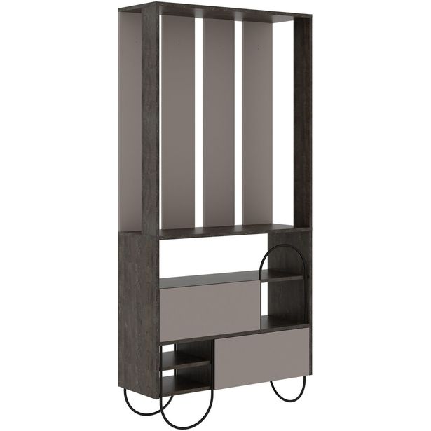 Säilytyskokonaisuus Linento Furniture Norfolk, vaaleanruskea/tummanruskea