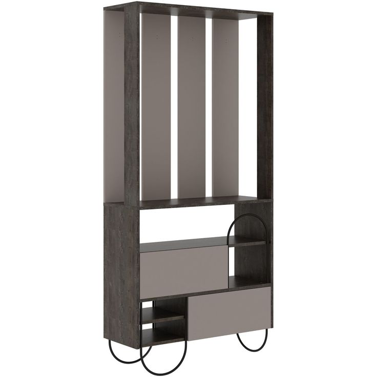 Säilytyskokonaisuus Linento Furniture Norfolk, vaaleanruskea/tummanruskea