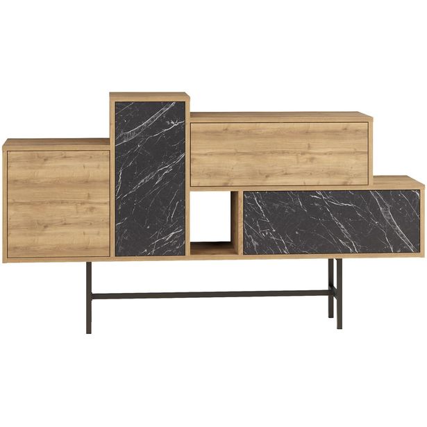 Senkki Linento Furniture Hermes, ruskea/musta
