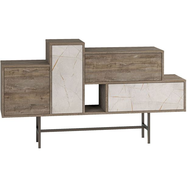 Senkki Linento Furniture Hermes, tummanruskea/vaalea