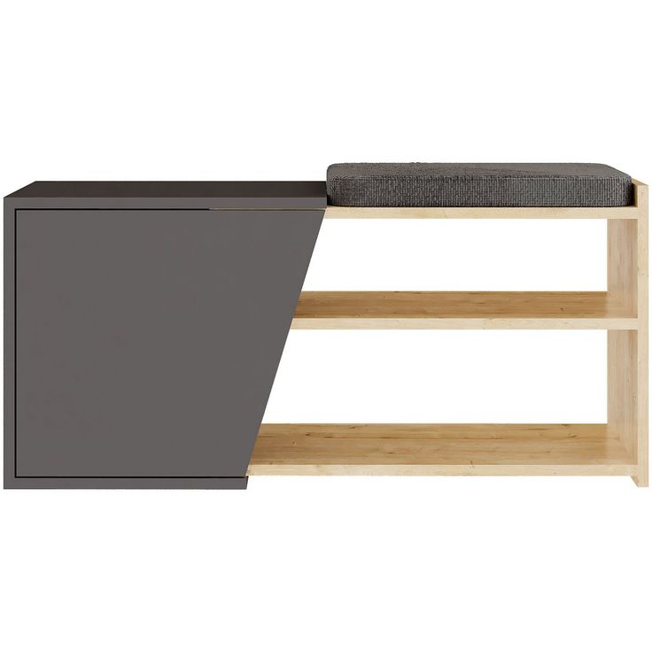 Kenkäkaappi Linento Furniture Fiona ruskea/antrasiitti