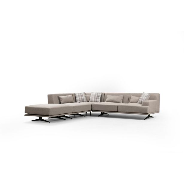 Avokulmasohva Linento Furniture Bentley, vasen, beige