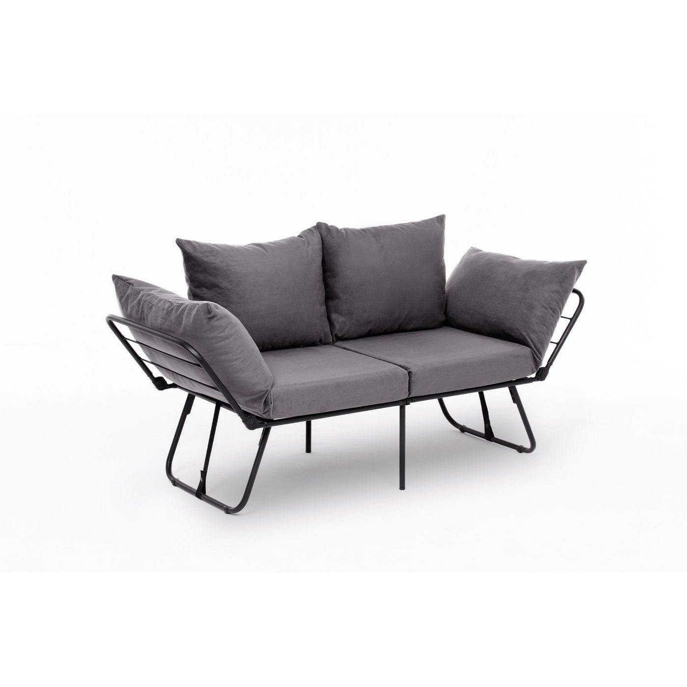 Vuodesohva Linento Furniture Viper, 2:n istuttava, harmaa