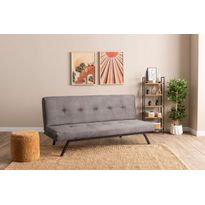 Vuodesohva Linento Furniture Zola, 3-istuttava, leveys 180cm, harmaa, Verkkokaupan poistotuote