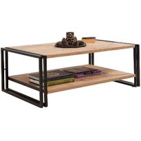 Sohvapöytä Linento Furniture Cosmo Rectus Atlantic Pine/musta