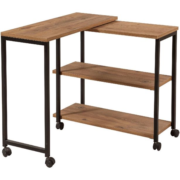 Sivupöytä Linento Furniture Melin Atlantic Pine/musta