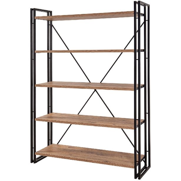 Kirjahylly Linento Furniture Cosmo Fix Atlantic Pine/musta