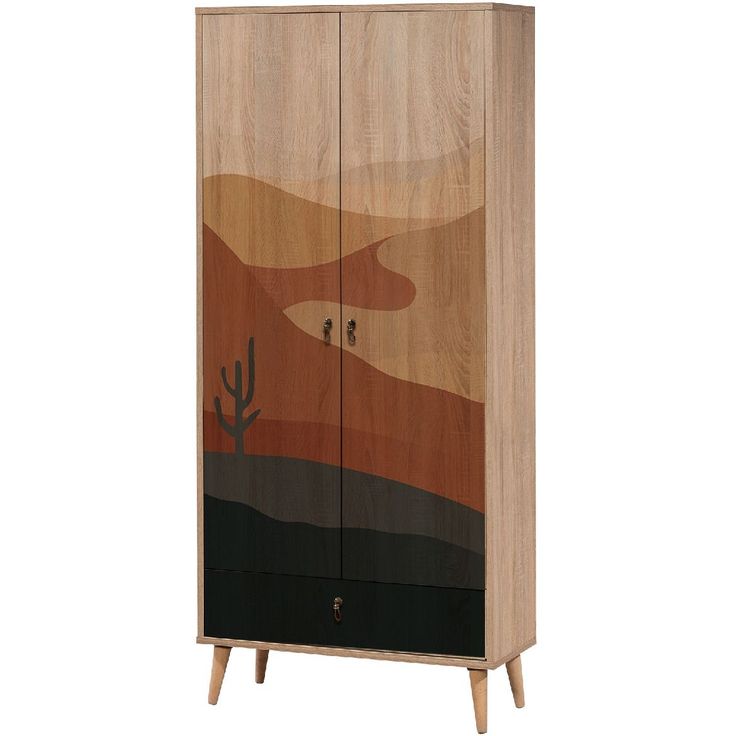 Vaatekaappi Linento Furniture City Desert 80cm