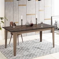 Ruokapöytä Linento Furniture Lorenz, 180x90cm, musta/ruskea